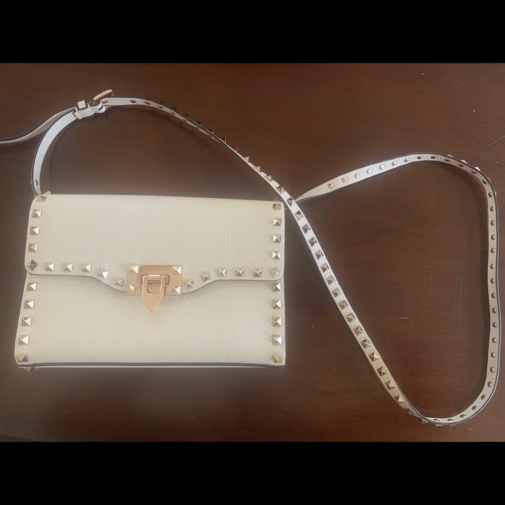 Valentino Rockstud Small Shoulder Bag-NEW (White)